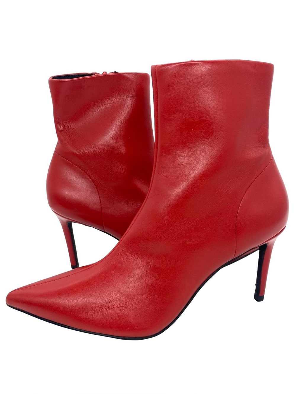 Jeffrey Campbell Nixie Red Pointed Toe Ankle 
Stiletto Boots Size 6 Booties